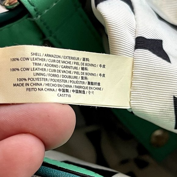 Kate Spade colorblock emerald satchel Catherine Street Joanie green leather cros - Picture 9 of 10